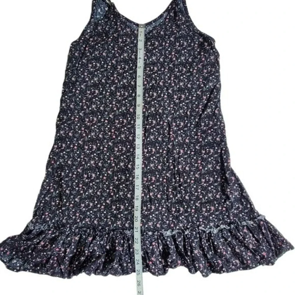 Art Class black pink green spaghetti strap floral print sundress sz XL